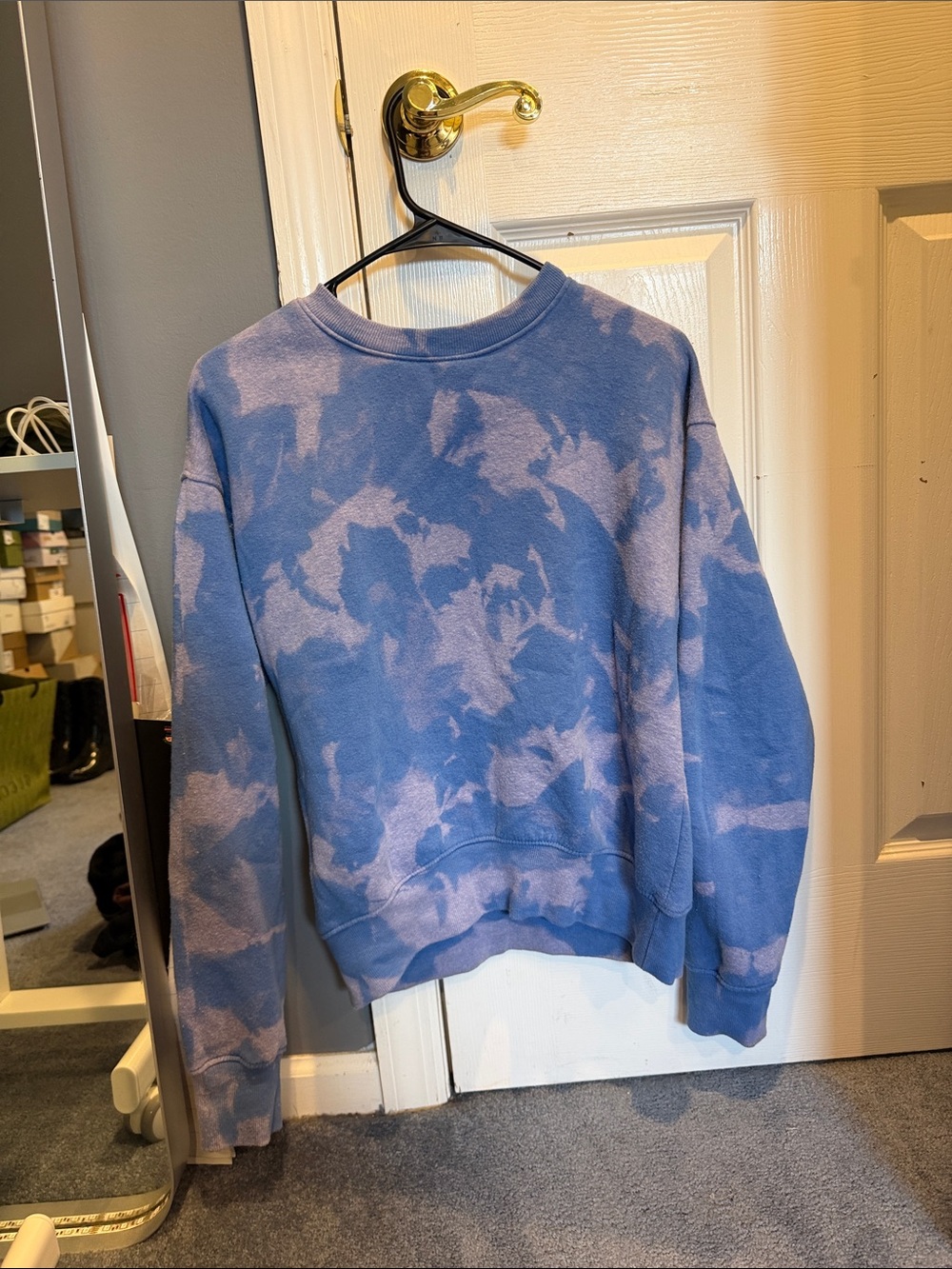 Blue Tie-Dye Crewneck Sweatshirt - Men